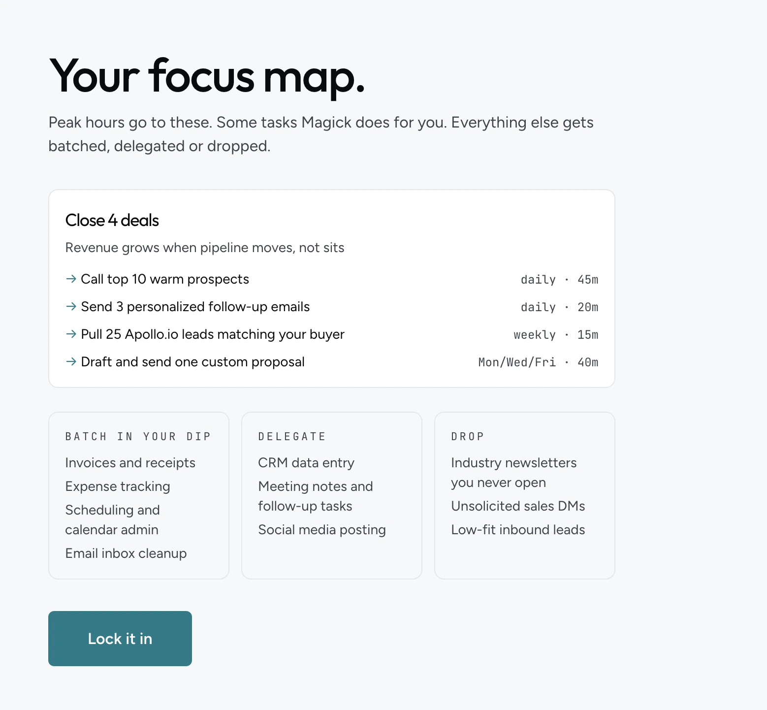 Hocus Pocus Focus map, client data blurred